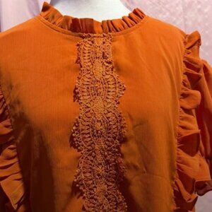 Slightly worn SHEIN Curve Sz 3X Cute short orange shirt